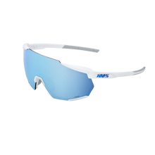 Load image into Gallery viewer, 100% RACETRAP® 3.0 Matte White HiPER® Blue Multilayer Mirror Lens