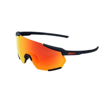 Load image into Gallery viewer, 100% RACETRAP 3.0 - Soft Tact Black - HiPER Red Multilayer Mirror Lens