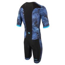 Load image into Gallery viewer, Zone 3 Men’s Activate+ Tropical Palm Short Sleeve Trisuit