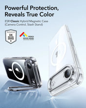 Load image into Gallery viewer, iPhone 17 Air Classic Hybrid Magnetic Case (Camera Control, Stash Stand) - Clear Black