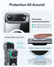 Load image into Gallery viewer, iPhone 17 Air Classic Hybrid Magnetic Case (Camera Control, Stash Stand) - Clear Black