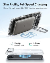 Load image into Gallery viewer, iPhone 17 Air Classic Hybrid Magnetic Case (Camera Control, Stash Stand) - Clear Black