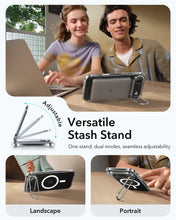 Load image into Gallery viewer, iPhone 17 Air Classic Hybrid Magnetic Case (Camera Control, Stash Stand) - Clear Black