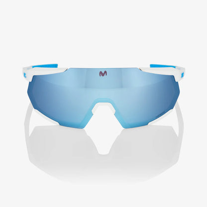 100% RACETRAP 3.0 - Movistar Team White - HiPER Blue Multilayer Mirror Lens