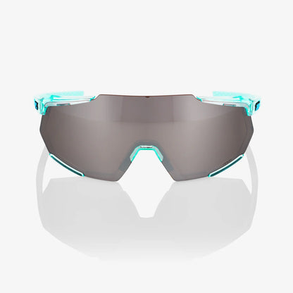 100% RACETRAP 3.0 - Polished Translucent Mint - HiPER Silver Mirror Lens