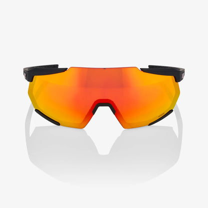 100% RACETRAP 3.0 - Soft Tact Black - HiPER Red Multilayer Mirror Lens