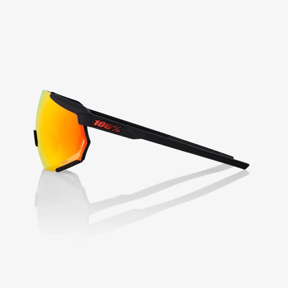 100% RACETRAP 3.0 - Soft Tact Black - HiPER Red Multilayer Mirror Lens