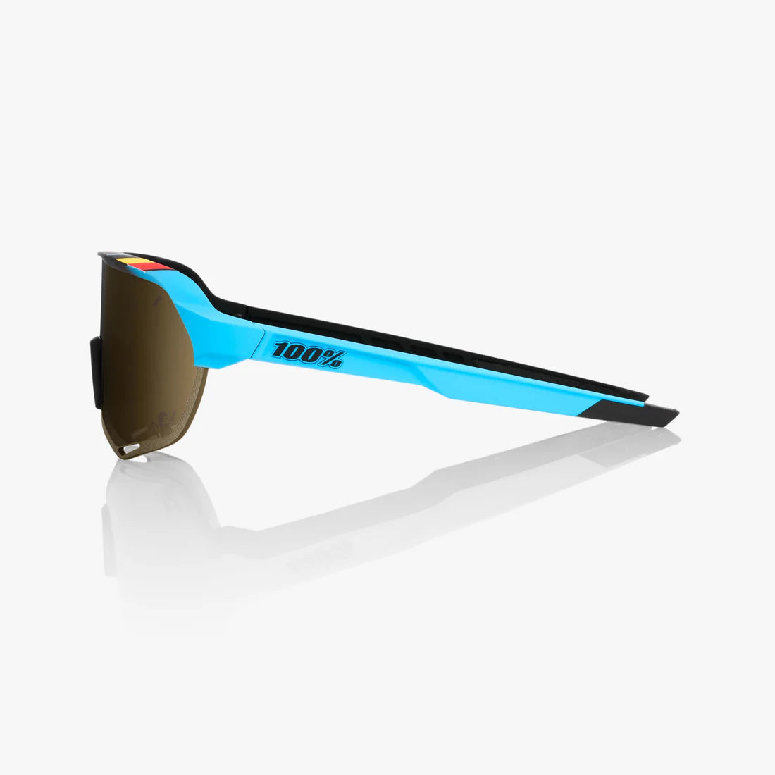 100% S2 - BWR Black - Soft Gold Mirror Lens