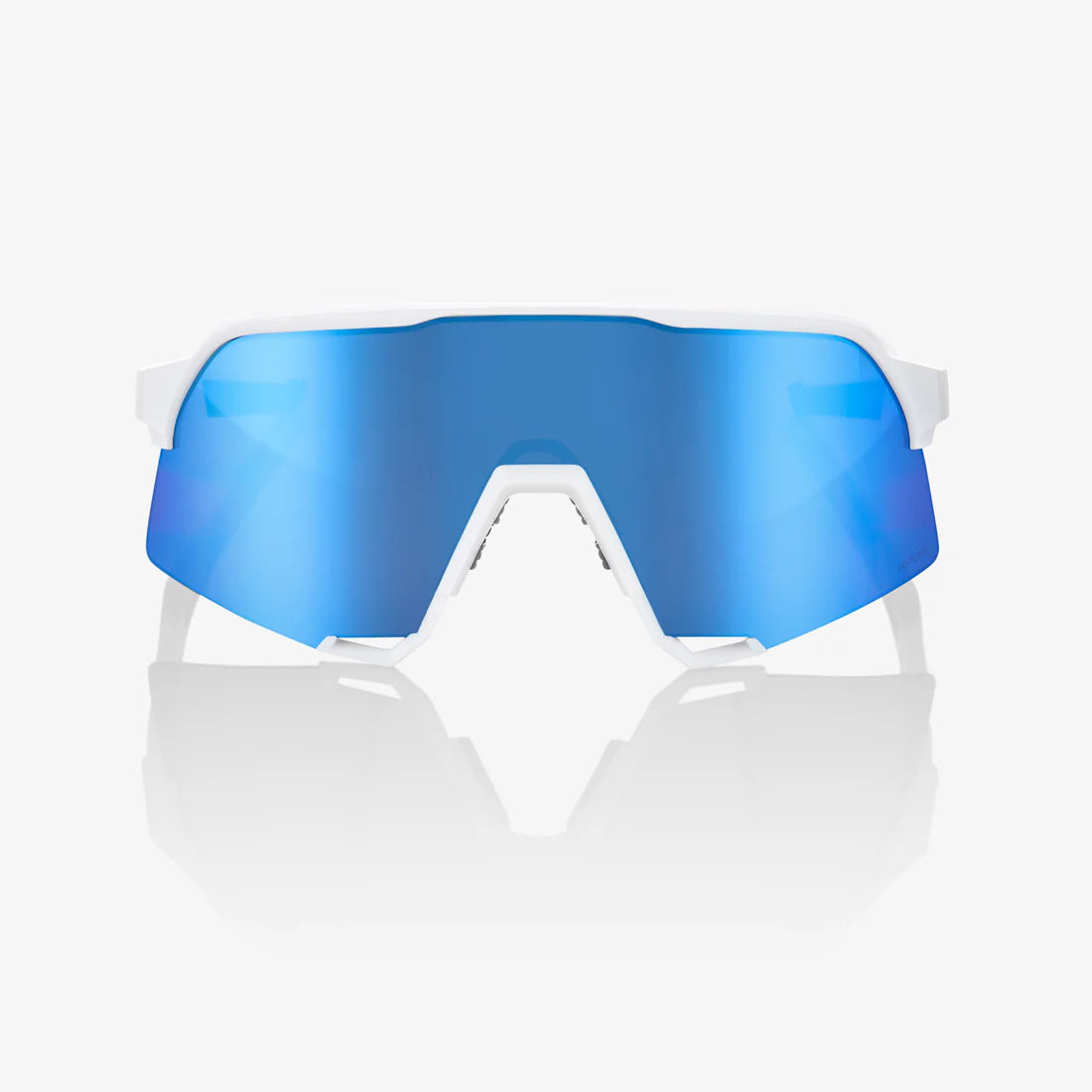100% S3™ Matte White HiPER® Blue Multilayer Mirror Lens