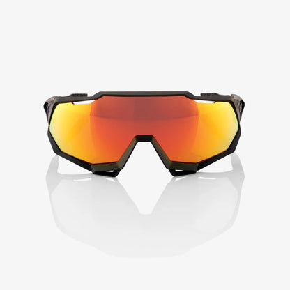 100% SPEEDTRAP - Soft Tact Black - HiPER Red Multilayer Mirror Lens