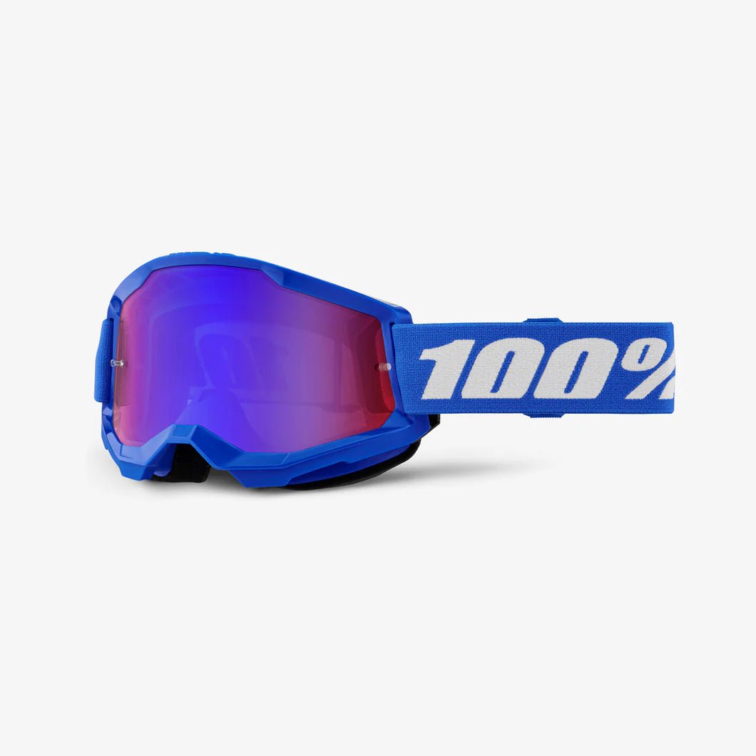 100% STRATA 2 Goggle Blue - Mirror Red/Blue Lens