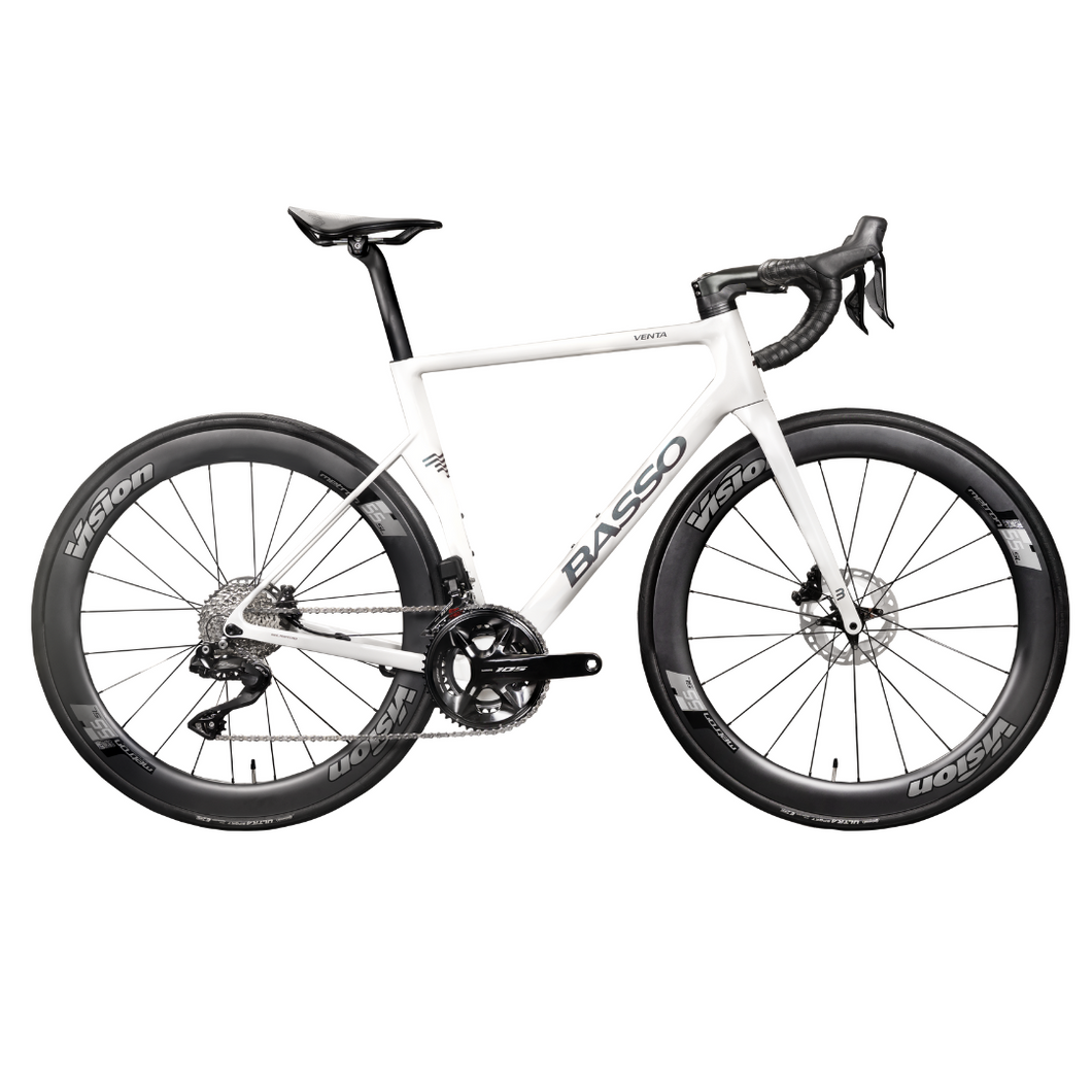 Basso Venta R 105 Di2 Vision Metron 55 - Pearl White