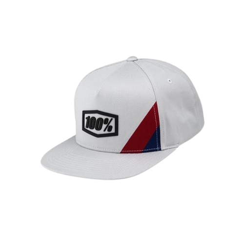 100% CORNERSTONE Snapback Hat Light Grey -OS