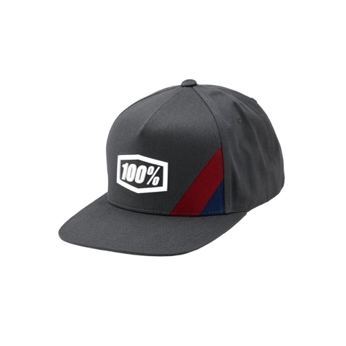 100% CORNERSTONE Snapback Hat Steel - OS