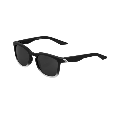 100% HUDSON - Soft Tact Black / White Fade -Black Mirror Lens
