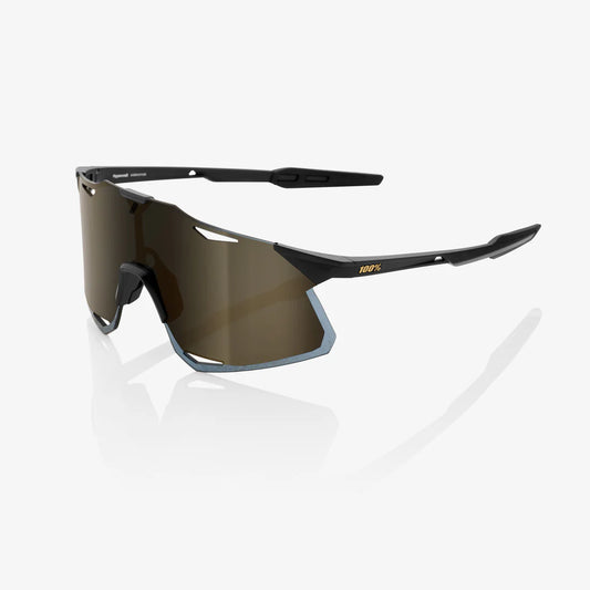 100% HYPERCRAFT® Matte Black Soft Gold Mirror Lens