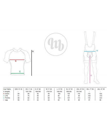 MB Wear size chart