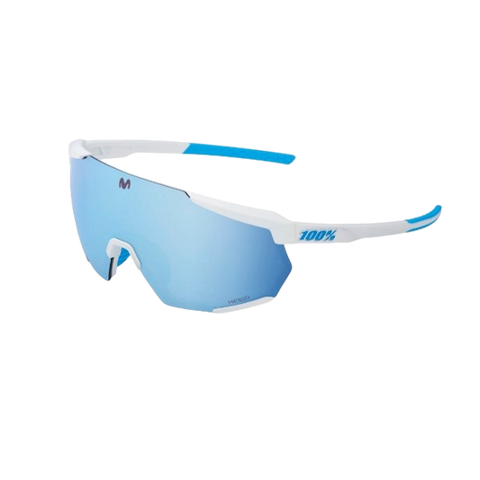 100% RACETRAP 3.0 - Movistar Team White - HiPER Blue Multilayer Mirror Lens