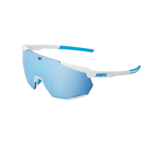 Load image into Gallery viewer, 100% RACETRAP 3.0 - Movistar Team White - HiPER Blue Multilayer Mirror Lens
