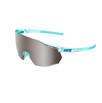 100% RACETRAP 3.0 - Polished Translucent Mint - HiPER Silver Mirror Lens