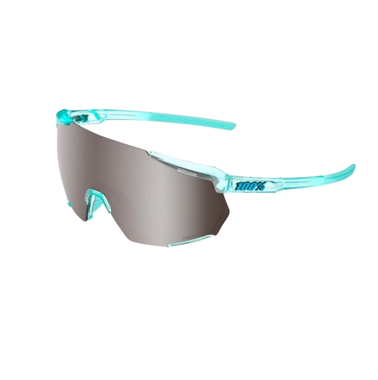 100% RACETRAP 3.0 - Polished Translucent Mint - HiPER Silver Mirror Lens