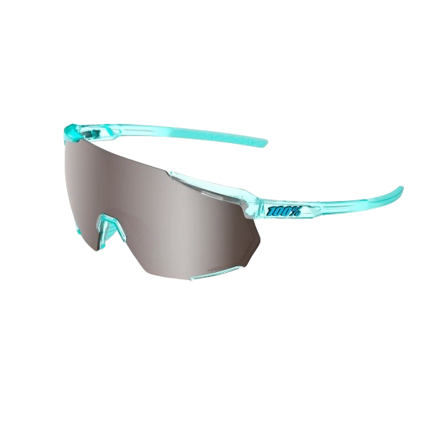 100% RACETRAP 3.0 - Polished Translucent Mint - HiPER Silver Mirror Lens