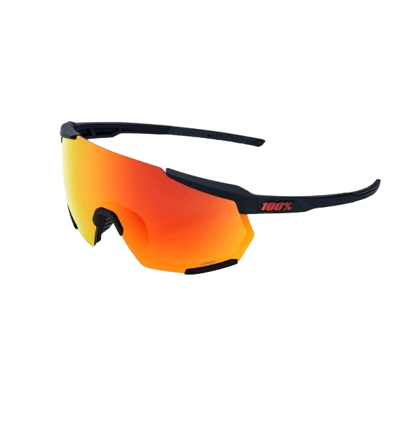 100% RACETRAP 3.0 - Soft Tact Black - HiPER Red Multilayer Mirror Lens