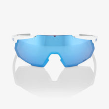 Load image into Gallery viewer, 100% RACETRAP® 3.0 Matte White HiPER® Blue Multilayer Mirror Lens
