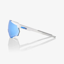 Load image into Gallery viewer, 100% RACETRAP® 3.0 Matte White HiPER® Blue Multilayer Mirror Lens

