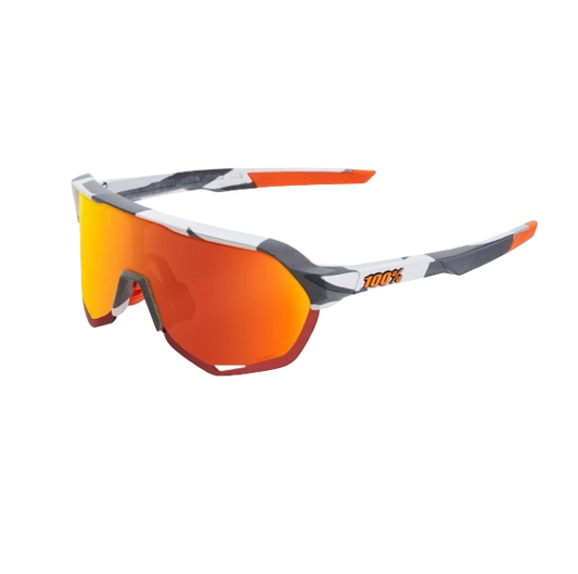 100% S2 - Soft Tact Grey Camo - HiPER Red Multilayer Mirror Lens