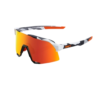 100% S3 - Soft Tact Grey Camo - HiPER Red Multilayer Mirror Lens