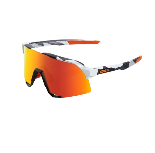 100% S3 - Soft Tact Grey Camo - HiPER Red Multilayer Mirror Lens