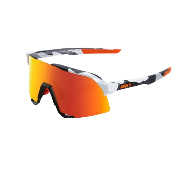 100% S3 - Soft Tact Grey Camo - HiPER Red Multilayer Mirror Lens