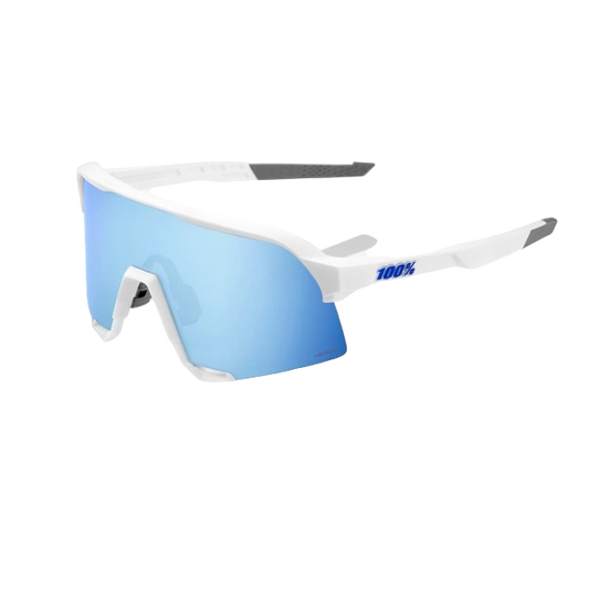 100% S3™ Matte White HiPER® Blue Multilayer Mirror Lens