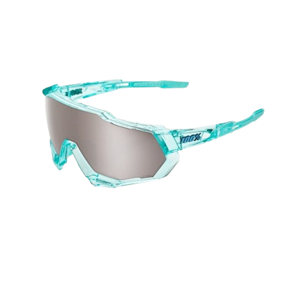100% SPEEDTRAP - Polished Translucent Mint - HiPER Silver Mirror Lens
