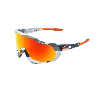 100% SPEEDTRAP® Soft Tact Grey Camo HiPER® Red Multilayer Mirror Lens