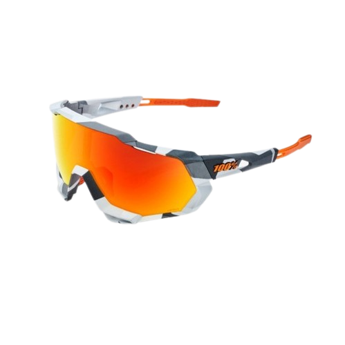 100% SPEEDTRAP® Soft Tact Grey Camo HiPER® Red Multilayer Mirror Lens