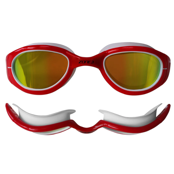 Zone3 Attack Swim Goggles – Polarized Lens (Red/White)