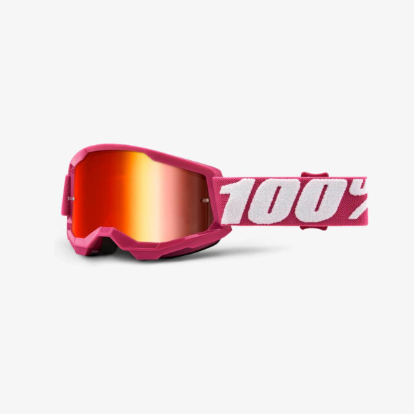 100% STRATA 2 Goggle Red - Mirror Red Lens