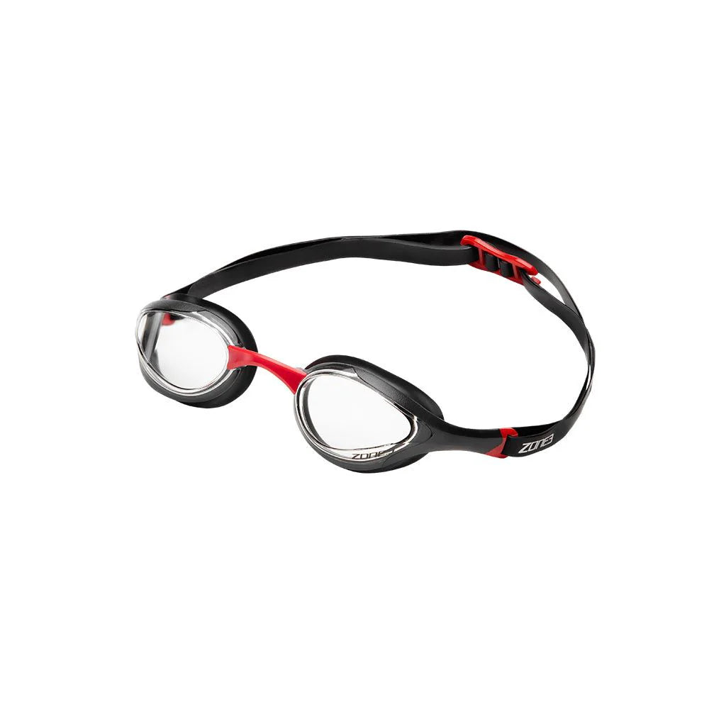 Zone3 Volare Racing Goggles (Clear Lens) - Black/Red