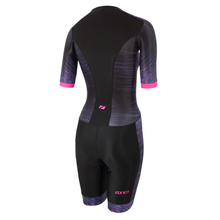 Load image into Gallery viewer, Zone3 Women’s Momentum Short Sleeve Full Zip Trisuit
