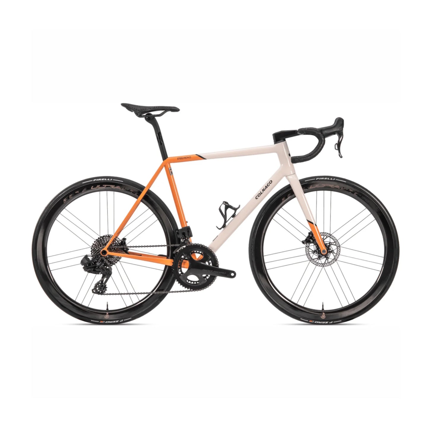 Colnago Steelnovo Frameset - Orange Pearl White