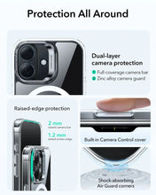 Load image into Gallery viewer, ESR iPhone 17 Classic Hybrid Magnetic Case (Camera Control, Stash Stand) - Clear
