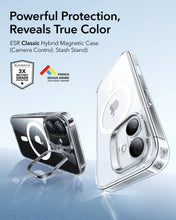 Load image into Gallery viewer, ESR iPhone 17 Classic Hybrid Magnetic Case (Camera Control, Stash Stand) - Clear
