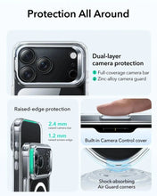 Load image into Gallery viewer, ESR iPhone 17 Pro Max Classic Hybrid Magnetic Case (Camera Control, Stash Stand) - Clear
