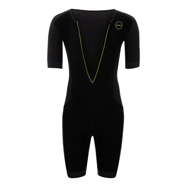 Zone 3 Men’s Aquaflo Plus Short Sleeve Trisuit Black