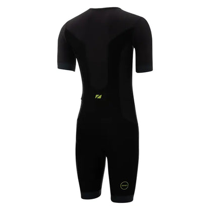 Zone 3 Men’s Aquaflo Plus Short Sleeve Trisuit Black