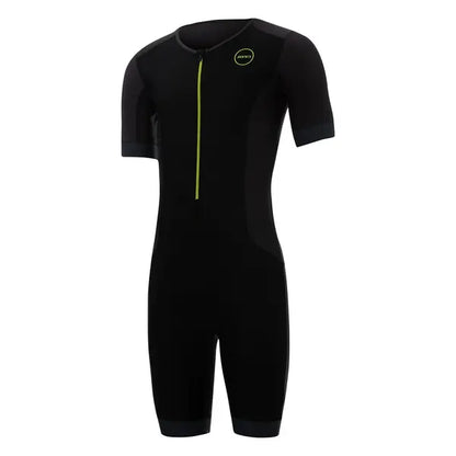 Zone 3 Men’s Aquaflo Plus Short Sleeve Trisuit Black