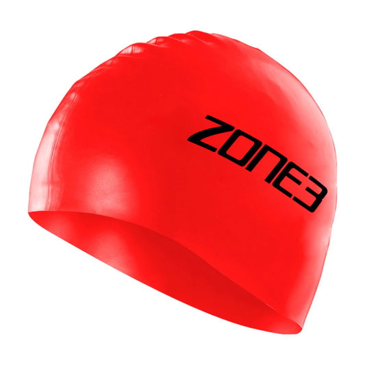 Zone3 Silicone Swim Cap (Red) – 48G